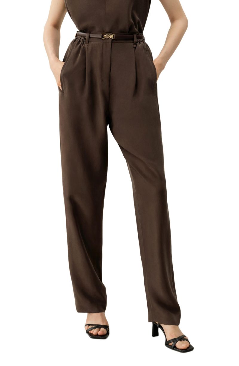 Women's Sand-Washed Silk Habotai Barrel Pant