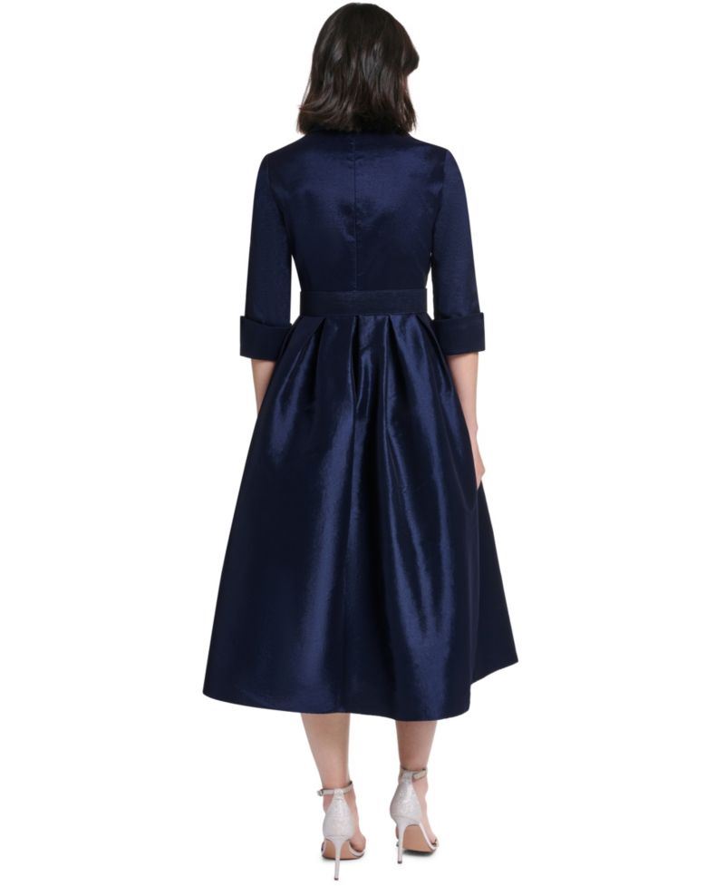 Petite Wedding Guest 3/4-Sleeve Embellished Dress