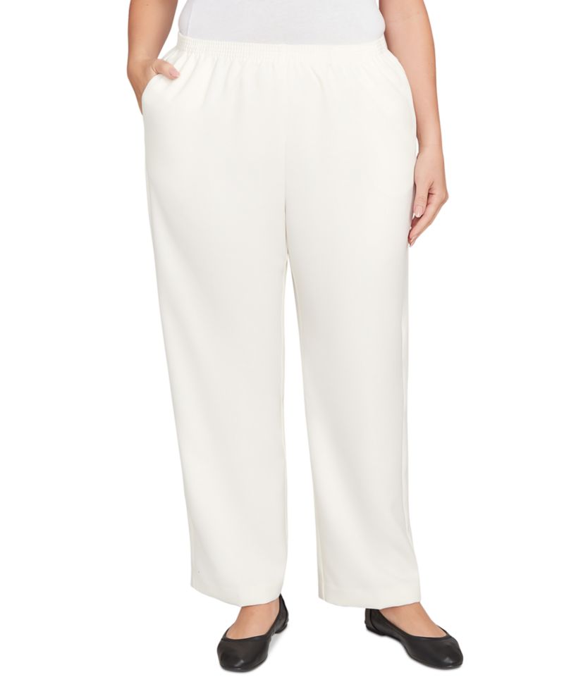Plus Size Colored Pull-On Pants