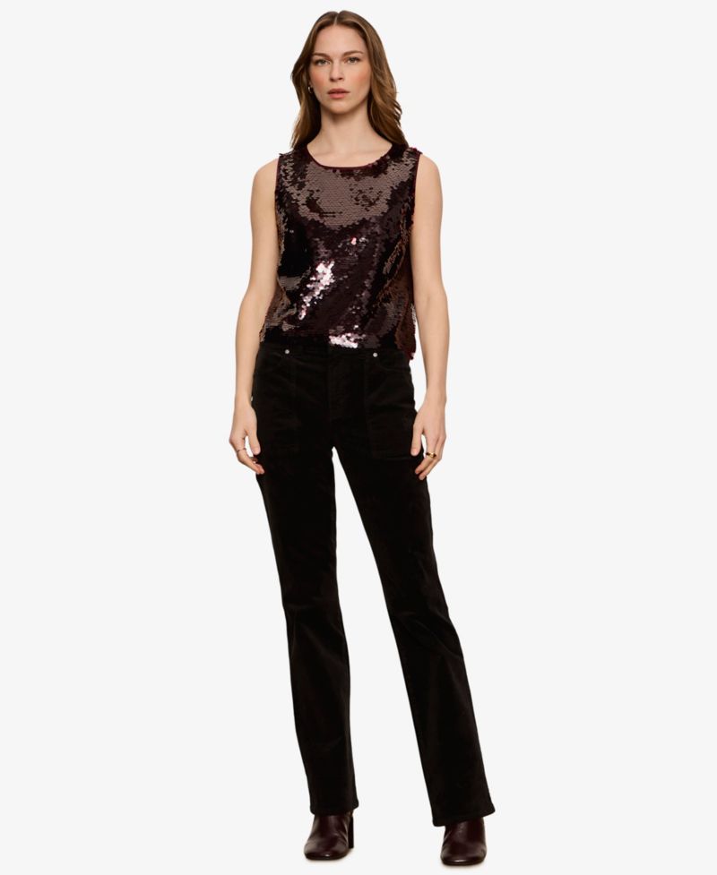 Women's The Desired Pailette Sequin Sleeveless Dressy Shell