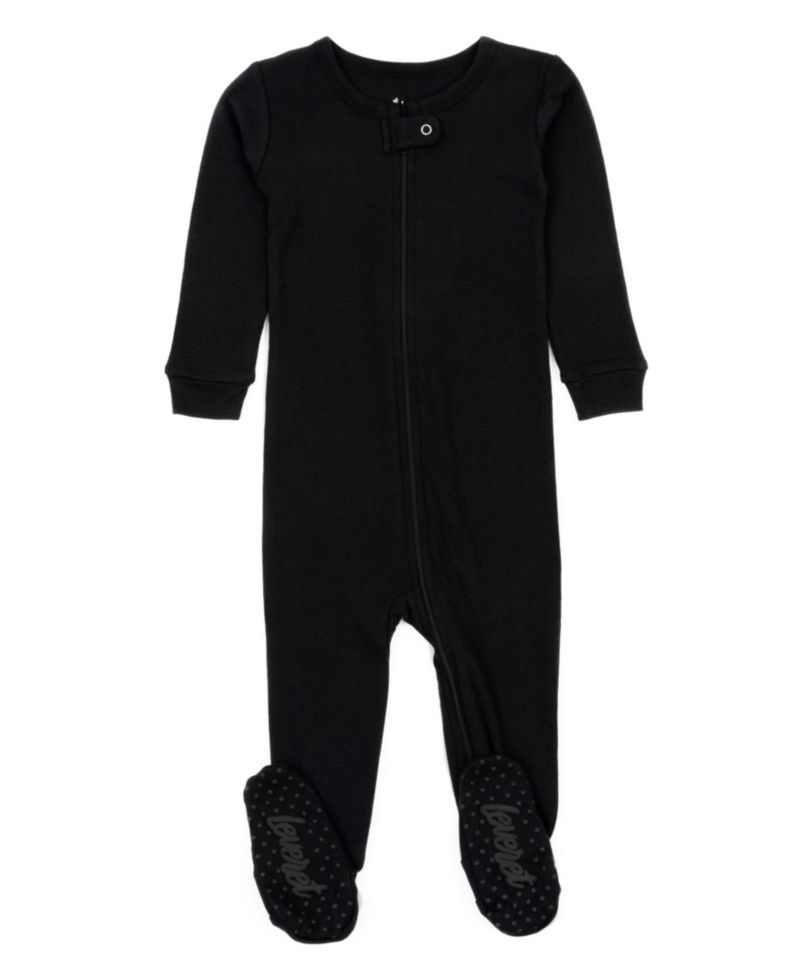 Toddler Matching Family One Piece Footed Cotton Long Sleeve Solid Color Pajamas 2T-5T