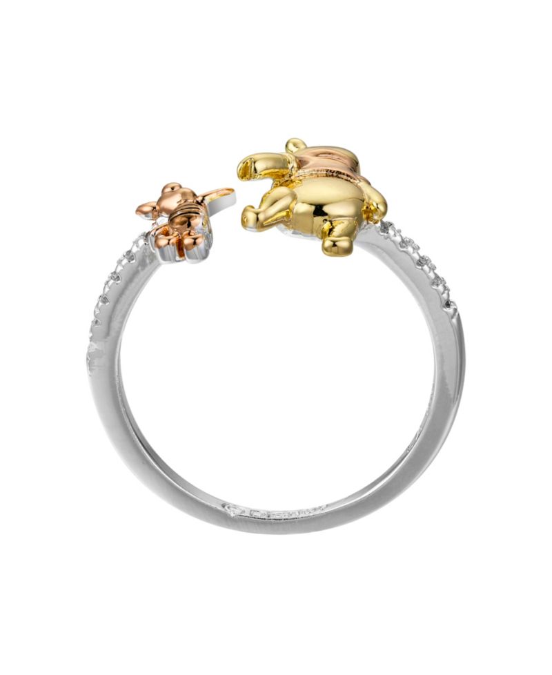 Winnie The Pooh Piglet Cubic Zirconia Bypass Ring