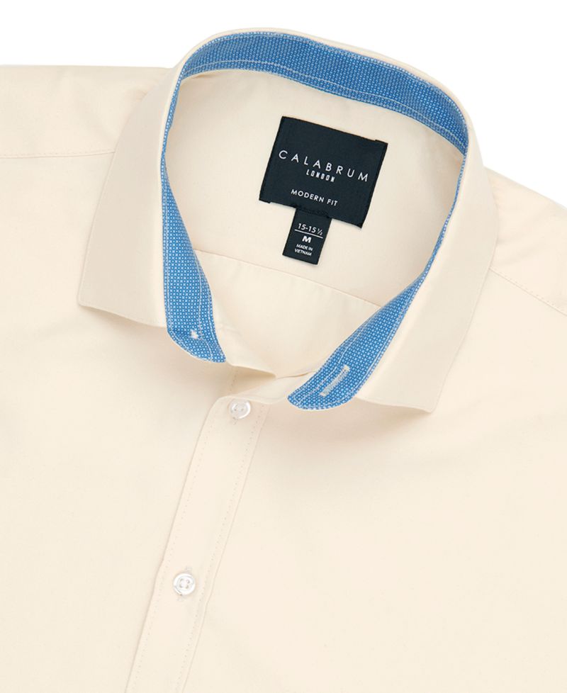 Men's Regular Fit Solid Wrinkle Free Performance Dress Shirt