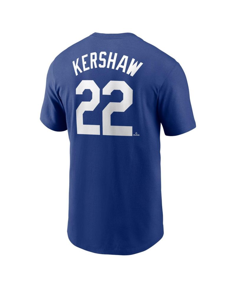 Men's Clayton Kershaw Royal Los Angeles Dodgers Fuse Name and Number T-shirt