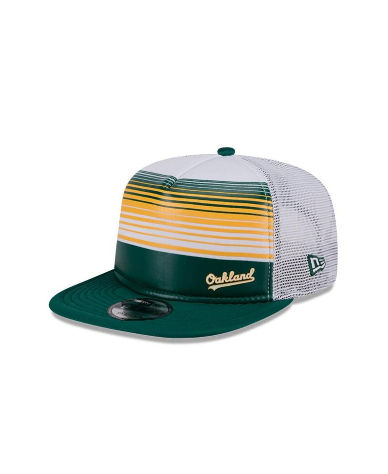 Men's Green Oakland Athletics Cooperstown Collection Team Horizon 9FIFTY A-Frame Trucker Snapback Hat