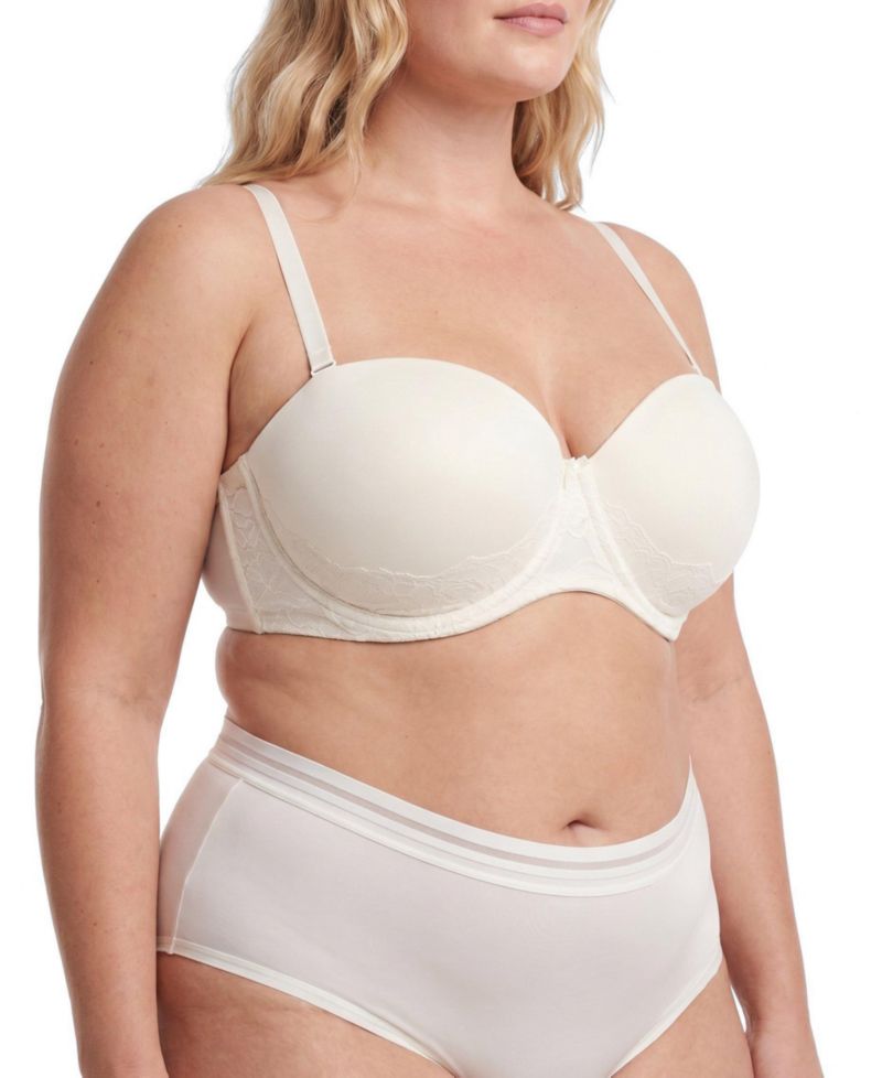 Women's Plus Size Strapless Push-Up Smooth Lace Bra