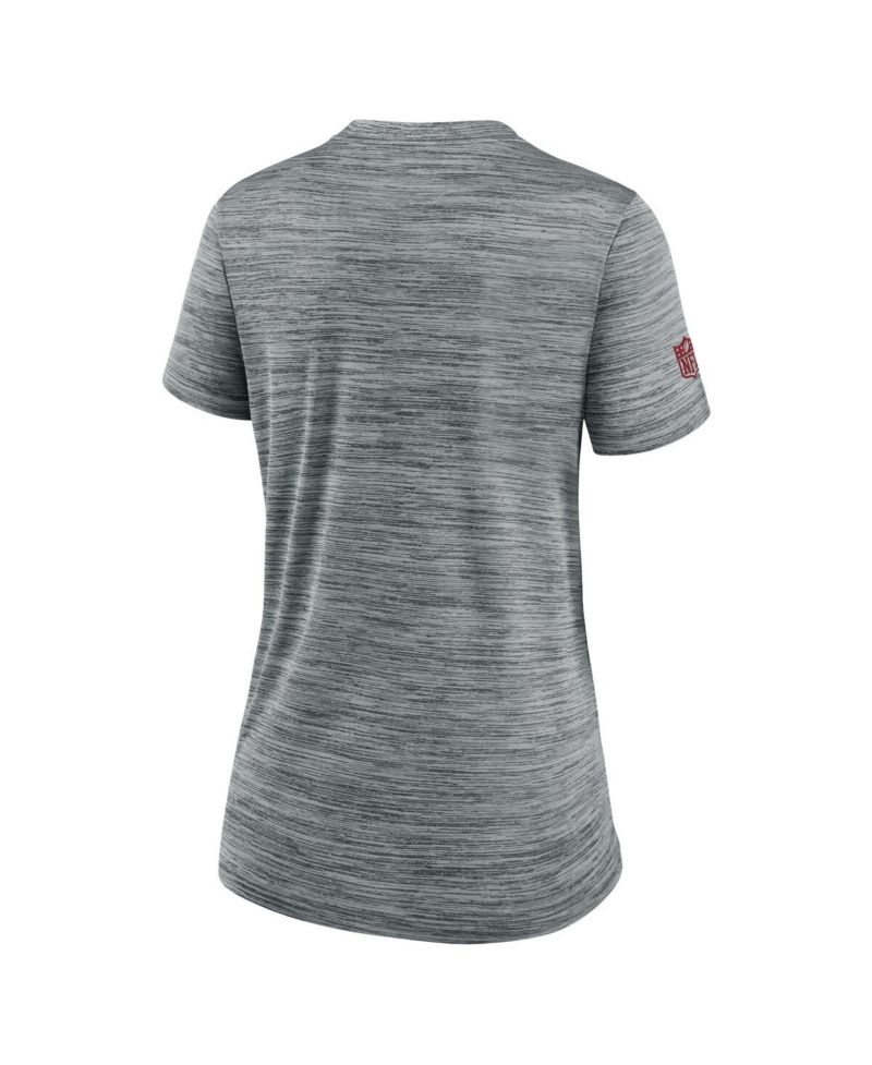 Women's Gray San Francisco 49ers Sideline Velocity Performance T-Shirt