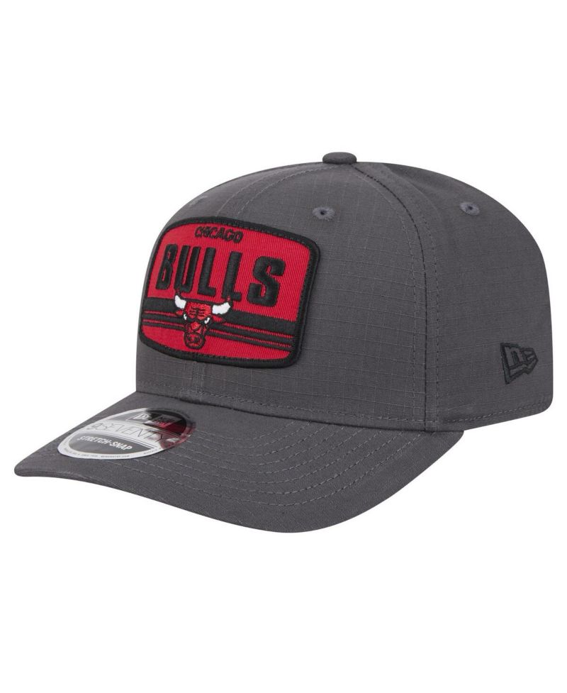 Men's Graphite Chicago Bulls Team Elevated Patch 9SEVENTY Adjustable Hat