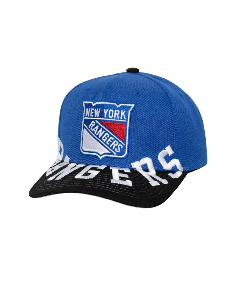 Men's Blue/Black New York Rangers Underarch Two-Tone Pro Crown Snapback Hat