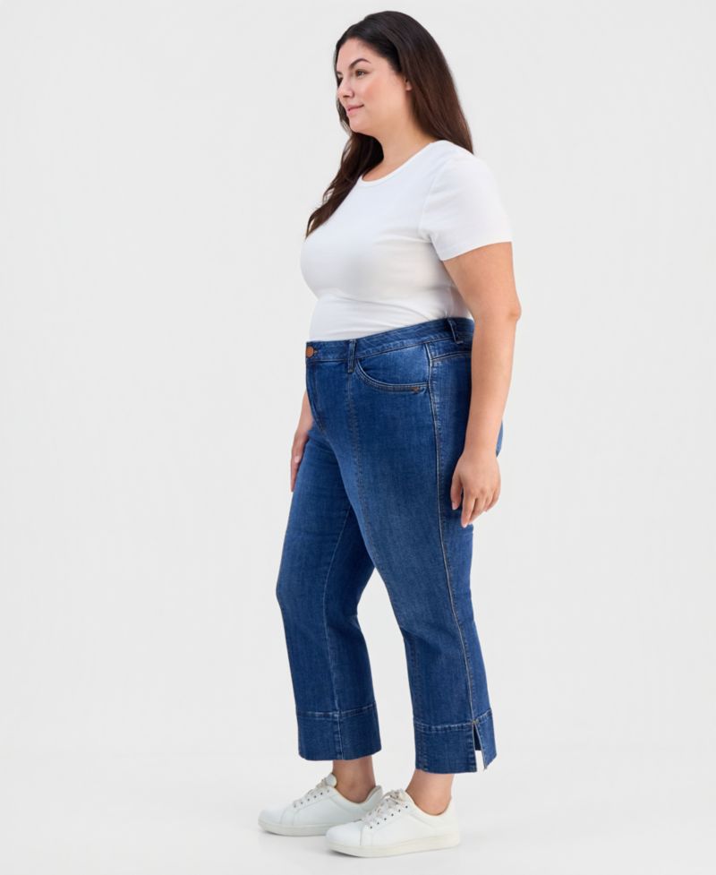 Trendy Plus Size Kick-Flare Jeans
