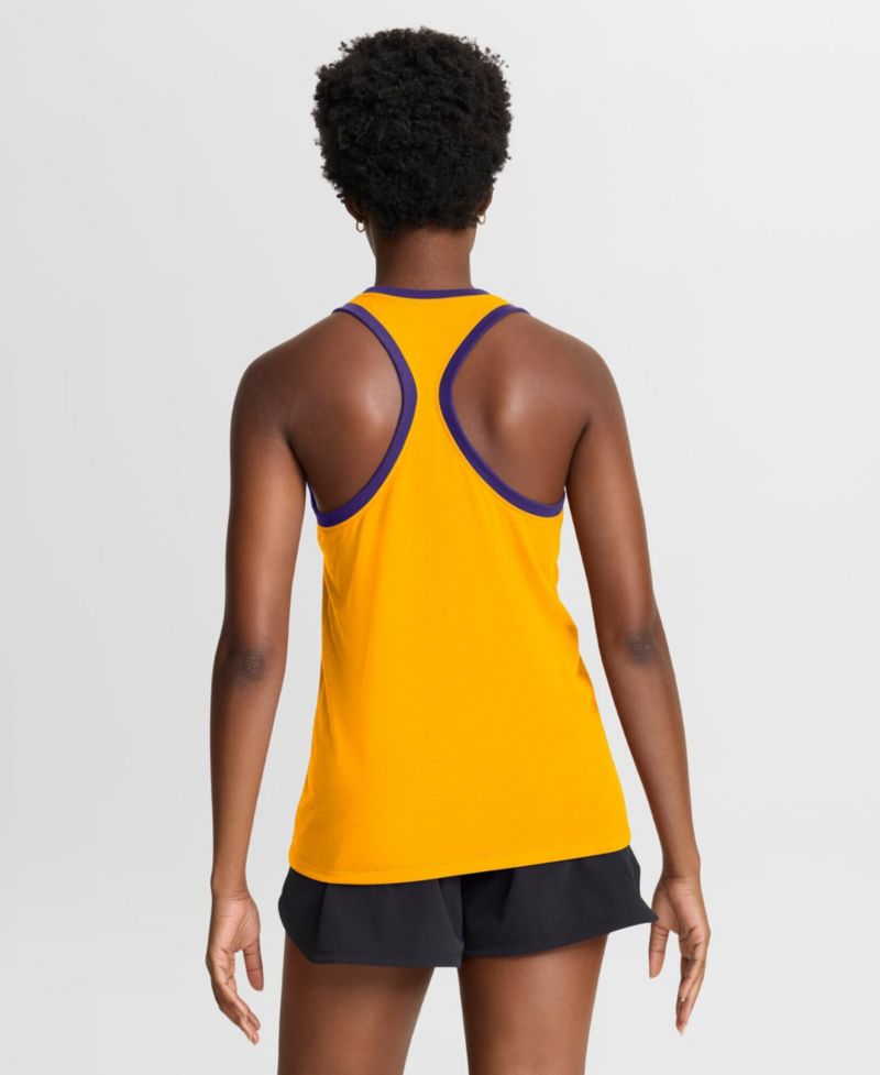 Women's Gold LSU Tigers Uni Name Tri-Blend Dri-FIT Tank Top