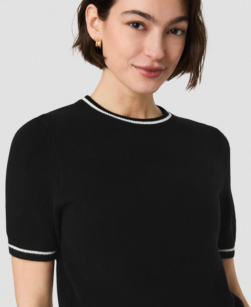 Women's Babysoft Short-Sleeve Rib Stripe Top