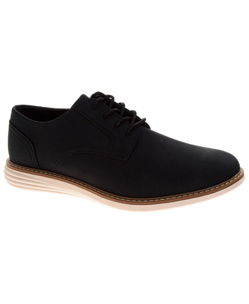 Men's Business-Casual Lace-Up Faux Leather Oxfords