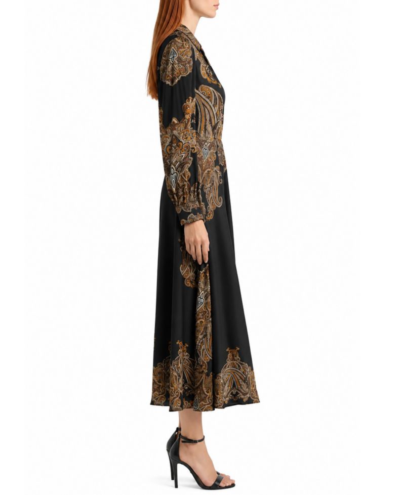 Women's Raquel Midi A-Line Twist-Neck Dress