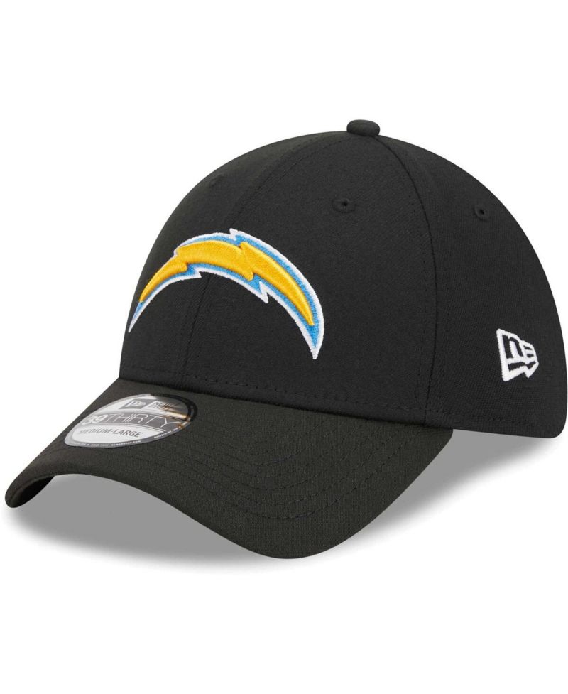 Men's Black Los Angeles Chargers Main 39THIRTY Flex Hat