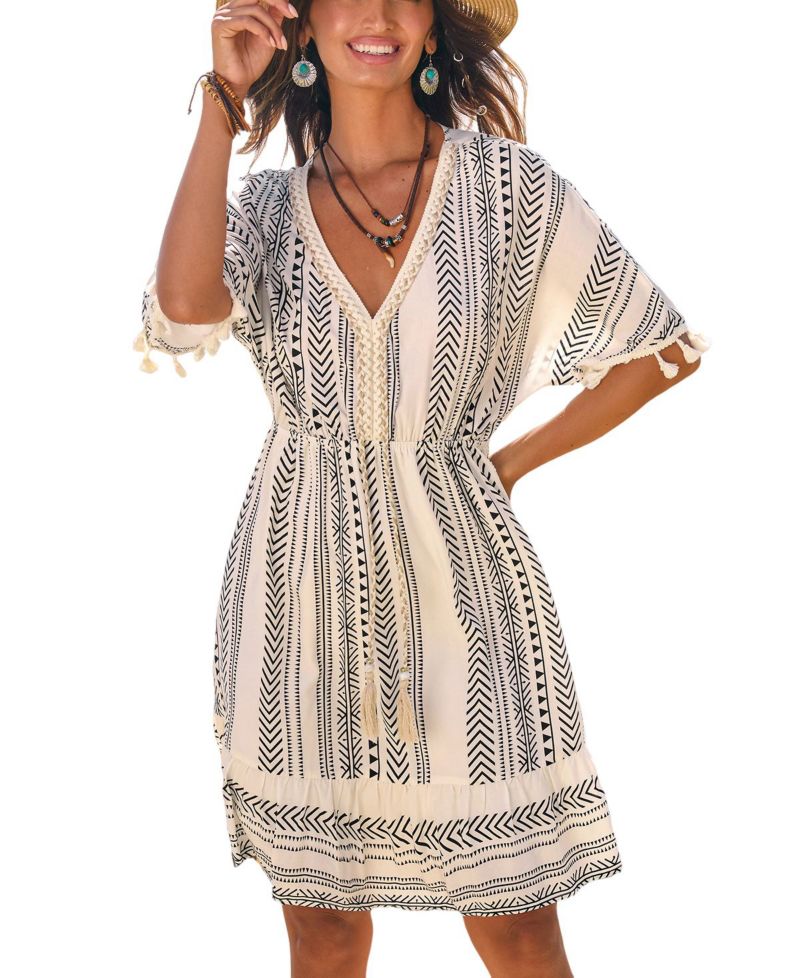 Women's Quiet Adventure Boho Mini Beach Dress