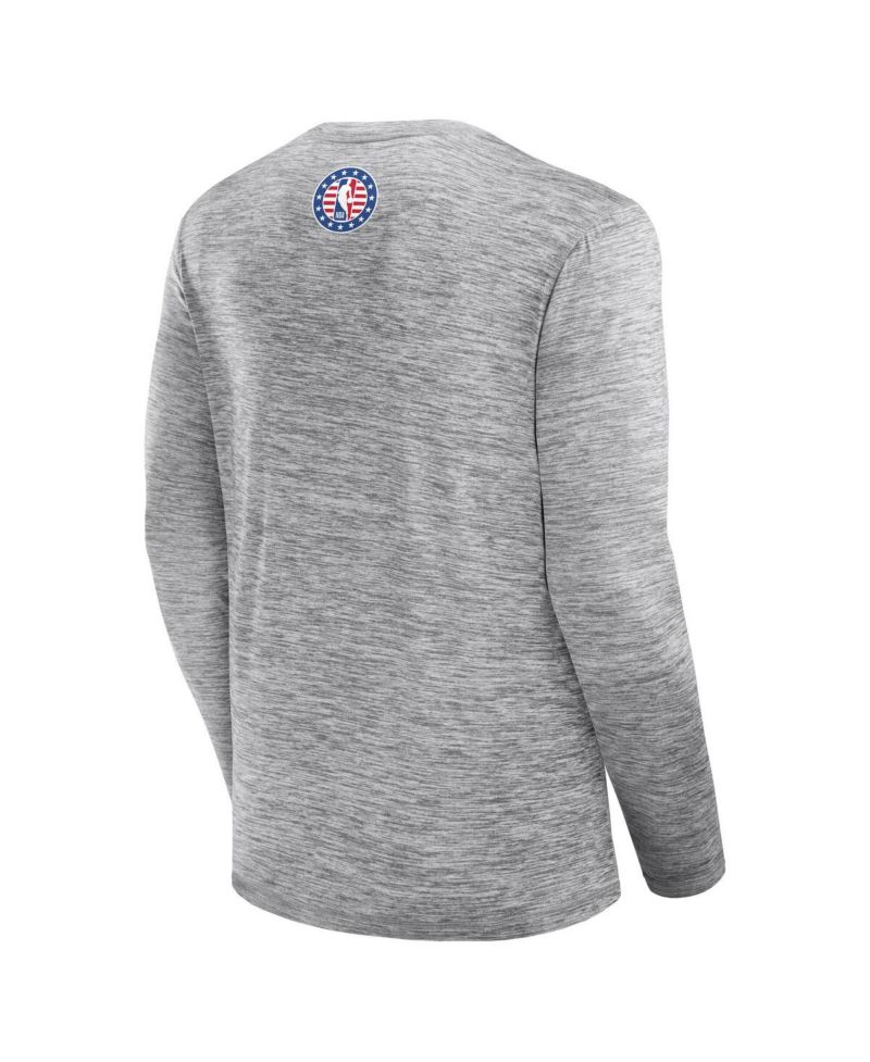 Men's Heather Gray Boston Celtics NBA Hoops for Troops Long Sleeve T-Shirt