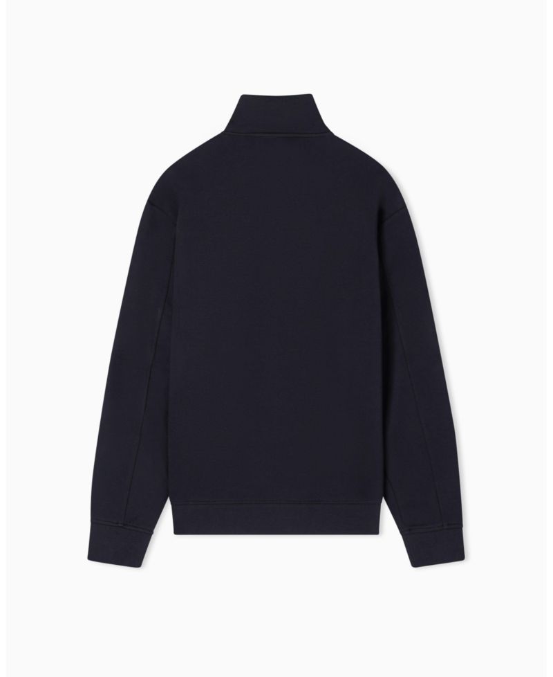 Men's Grosgrain Logo Fleece Quarter Zip Sweatshirt