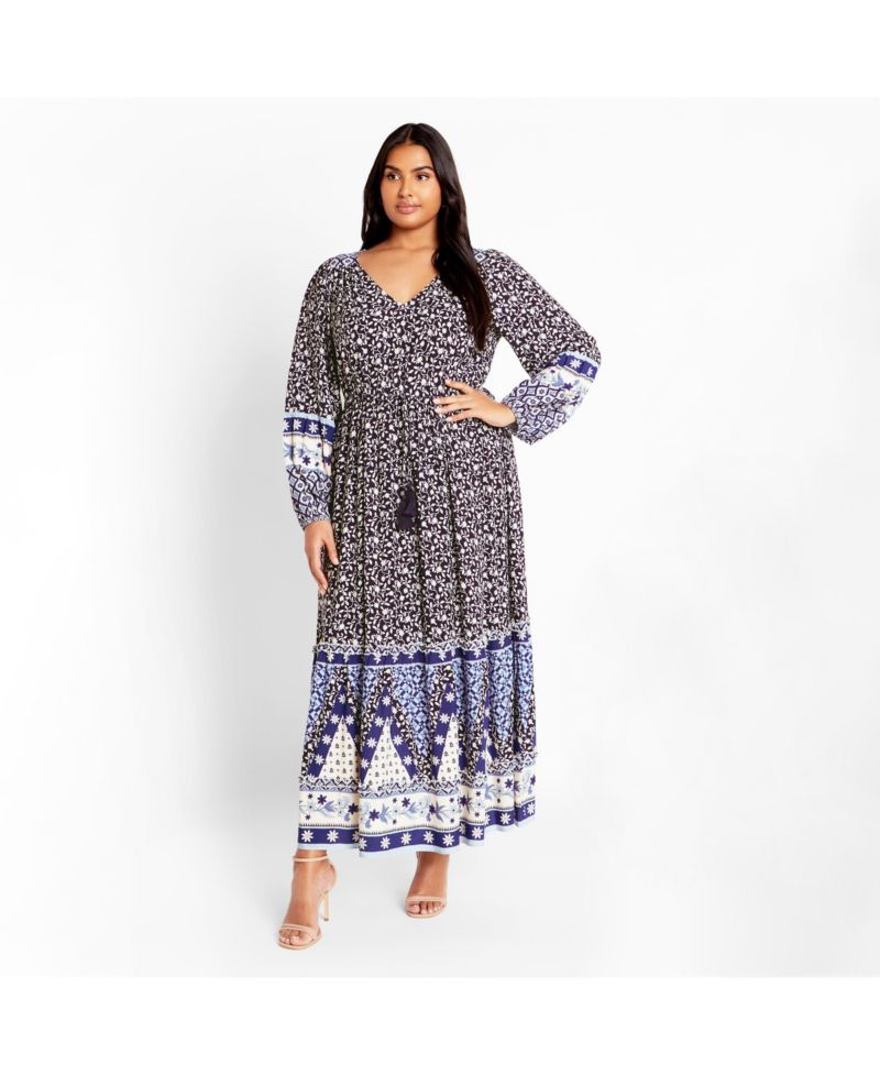 Plus Size Women's Faith Placement Maxi Dress