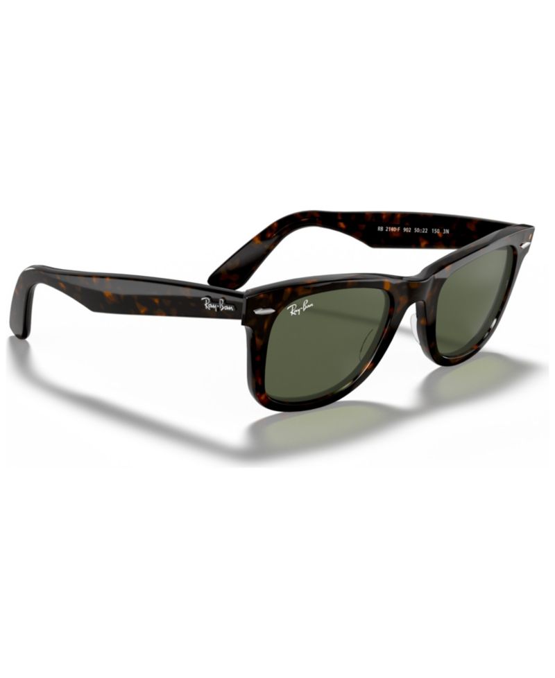 Unisex Low Bridge Fit Sunglasses, RB2140F ORIGINAL WAYFARER CLASSIC 52