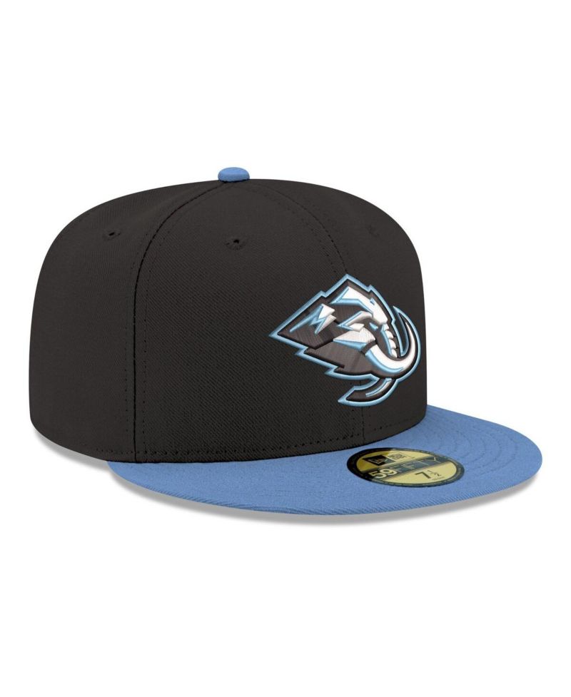 Men's Black Utah Mammoth Core Logo Two-Tone 59FIFTY Fitted Hat