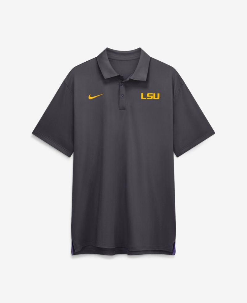 Men's Anthracite LSU Tigers 2026 Sideline Tour Dri-FIT Polo Shirt