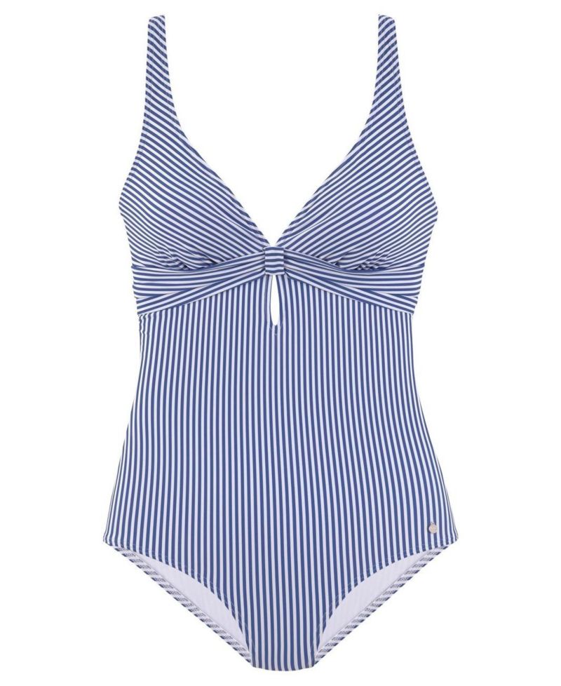 Women's Striped Everyday Comfort One-Piece Swimsuit