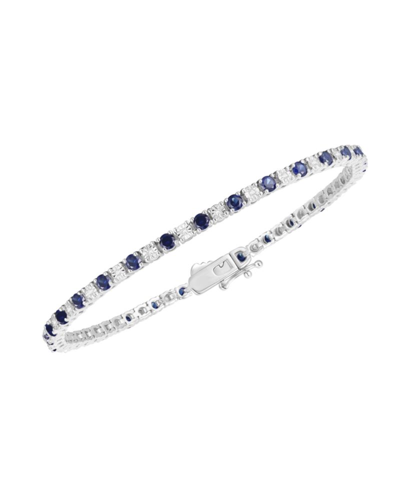Multi-Gemstone Bracelet in 14k Gold Over Sterling Silver (Also in Sterling Silver)