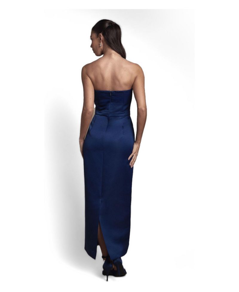 Women's Bandeau Bow-Waist Maxi Dress