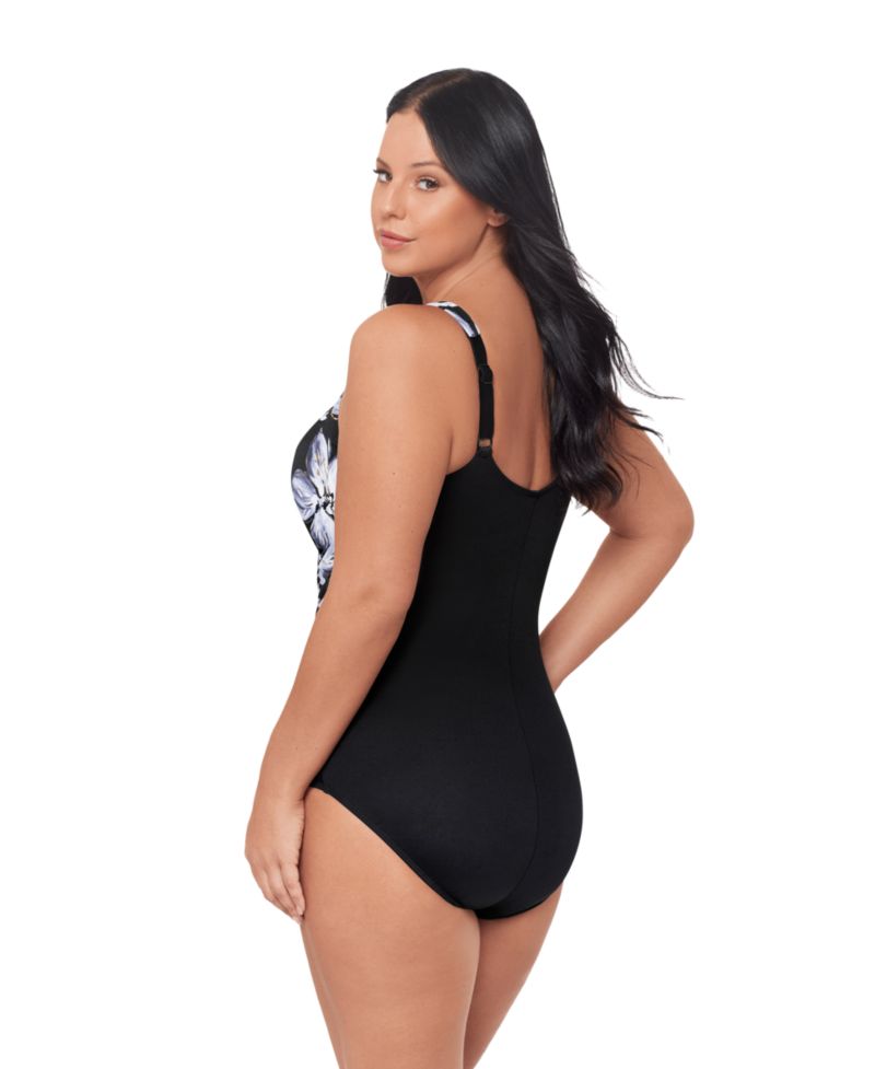 Women's Plus Must Haves Oceanus Tummy Control One Piece Swimsuit