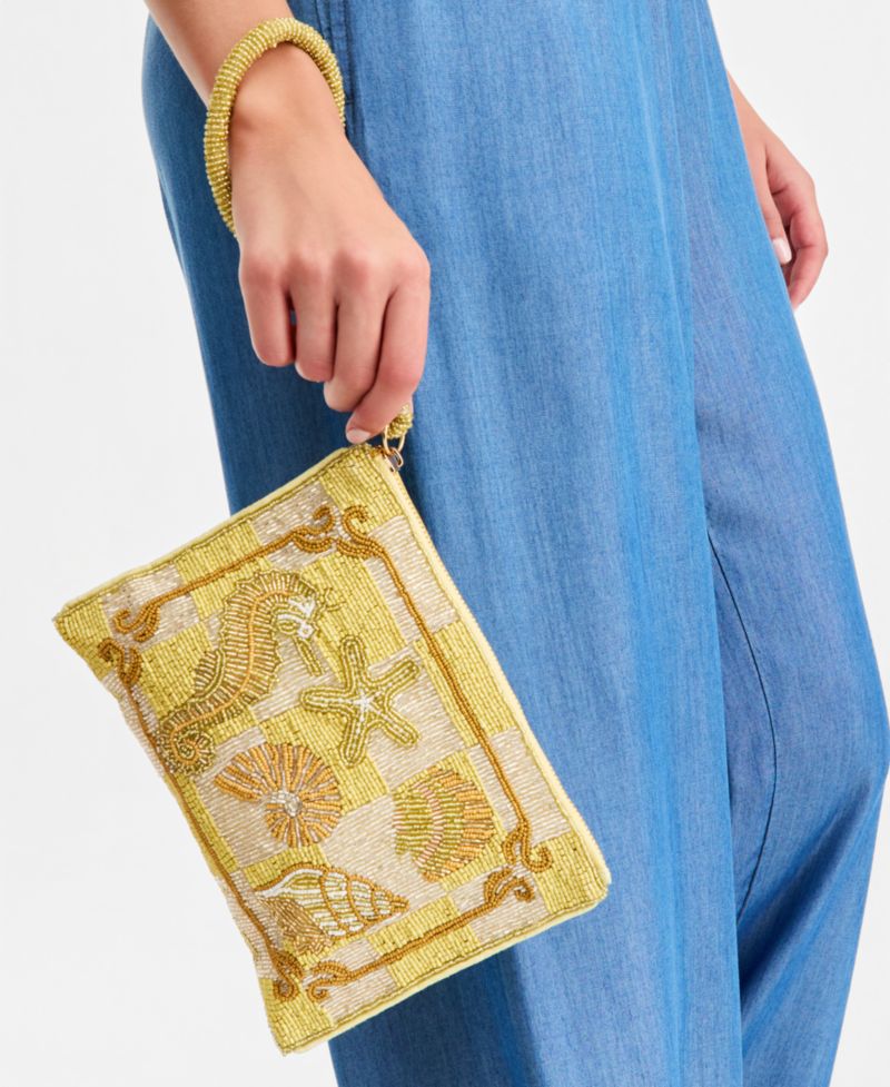 Beaded Zipper Wristlet