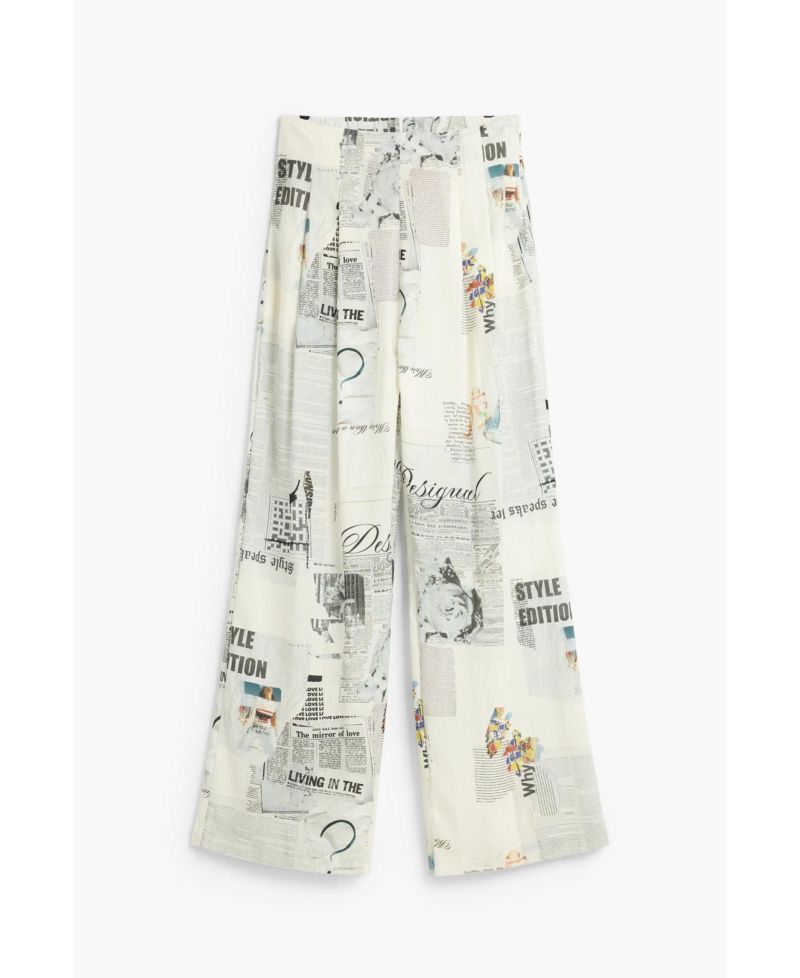 Women's Printed Wide-Leg Trousers