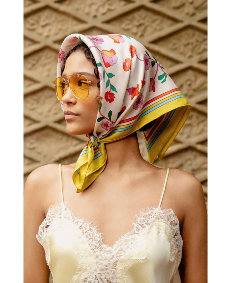 / Women's Limoncello Jardin Double Sided Silk Scarf
