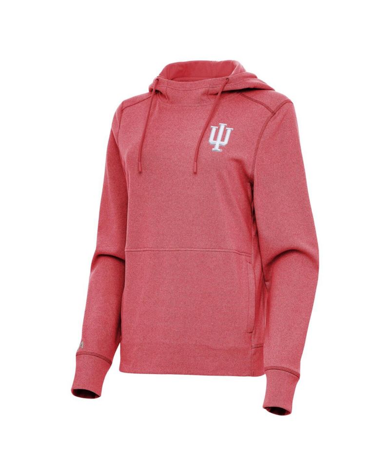 Women's Heather Crimson Indiana Hoosiers Justice Pullover Hoodie