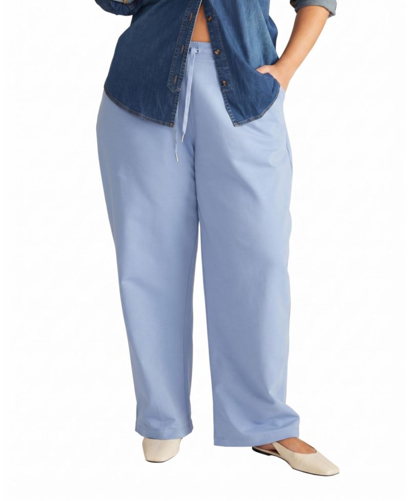 Plus Size Straight-Leg French Terry Sweatpants
