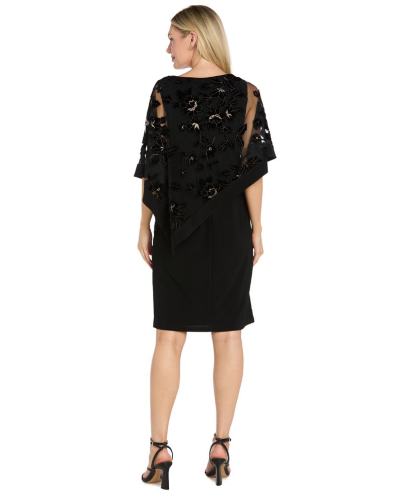 Women's Short-Sleeve Scoop-Neck Floral Dress