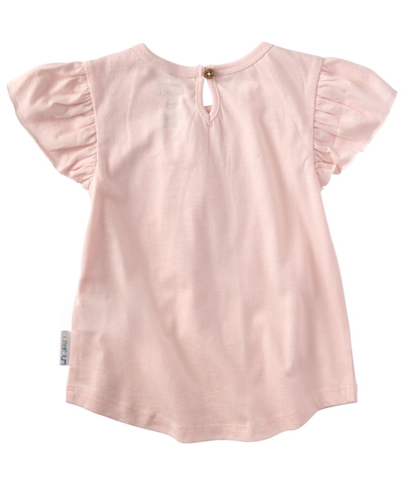 Baby Girls' Ruffle Shoulder Short-Sleeve Tops, 5-Pack
