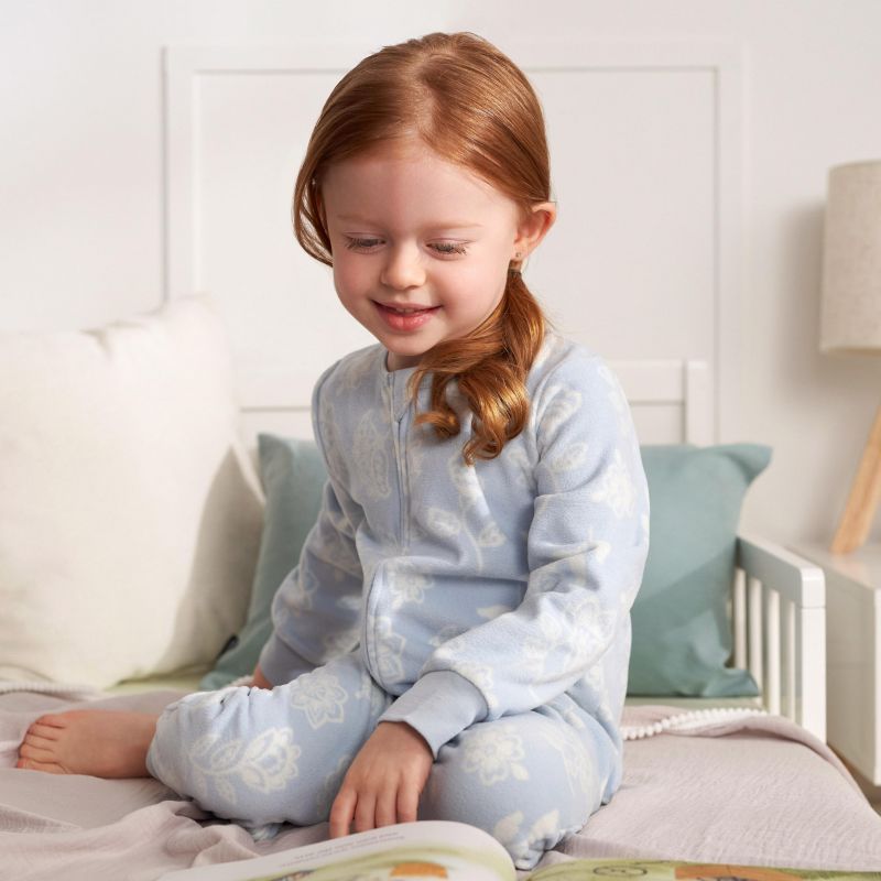 Baby Girls Footless Fleece Pajamas, 3-Pack