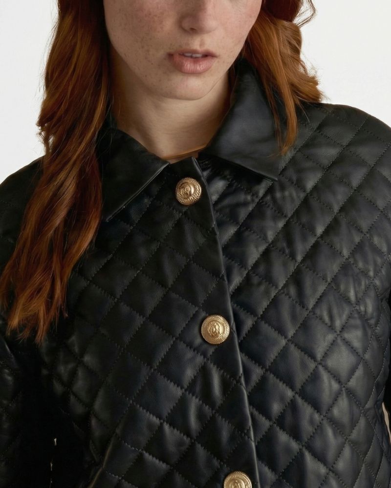 Women's Holland Quilted Leather Coat