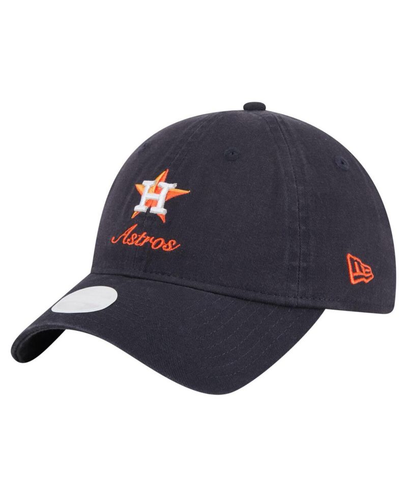 Women's Navy Houston Astros Preppy Team 9TWENTY Adjustable Hat