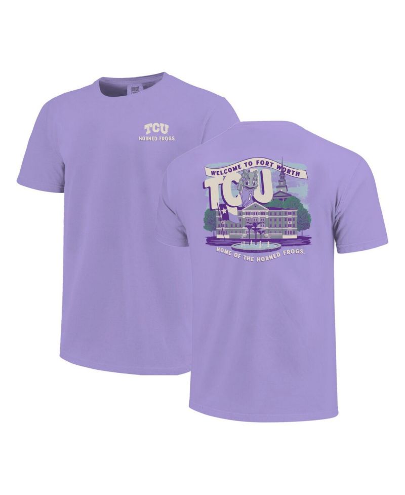 Big Boys and Girls Purple TCU Horned Frogs Local Campus Scene T-Shirt