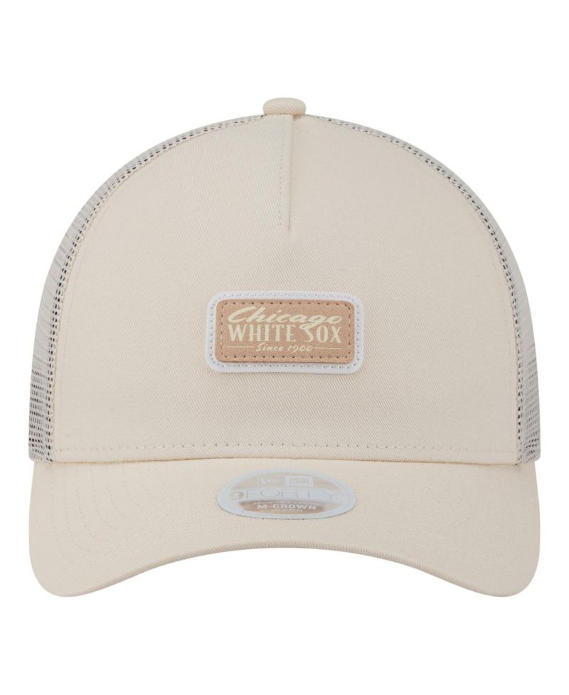 Women's Light Beige Chicago White Sox Tonal Patch 9FORTY M-Crown A-Frame Trucker Adjustable Hat