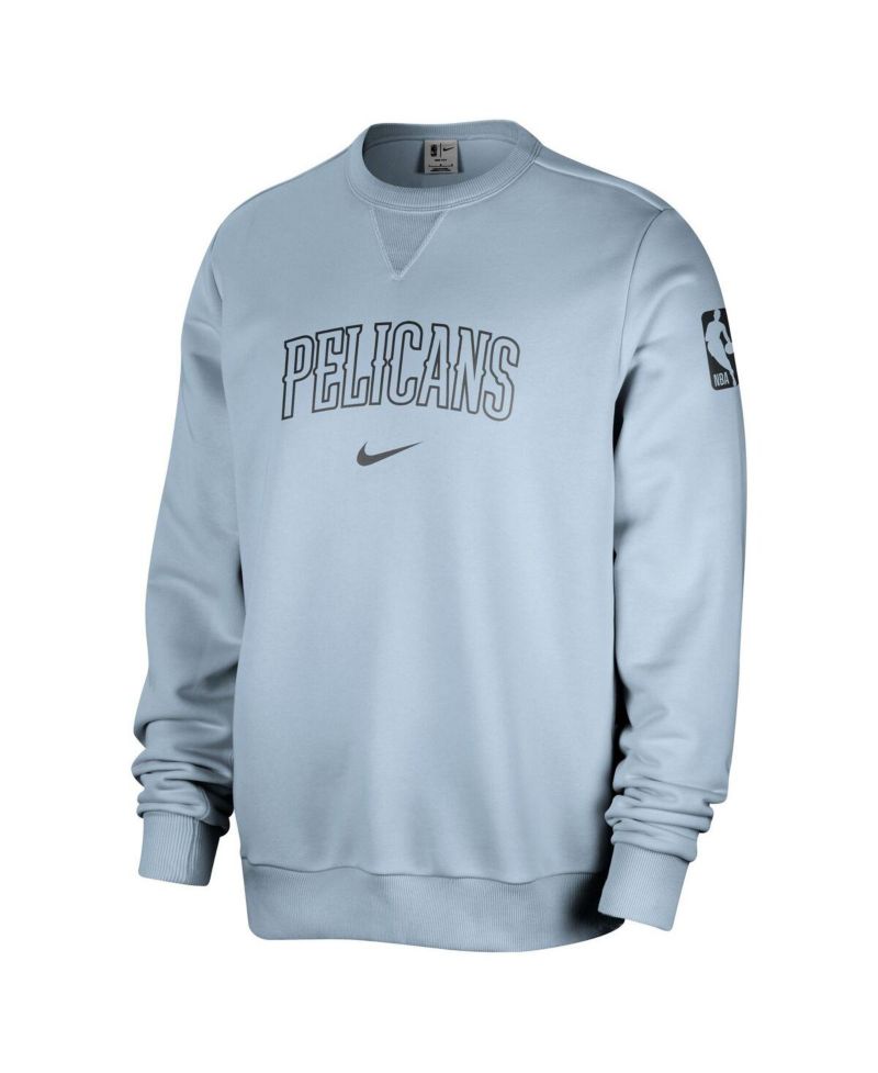Men's Light Blue New Orleans Pelicans Courtside Standard Issue Performance Pullover Sweatshirt