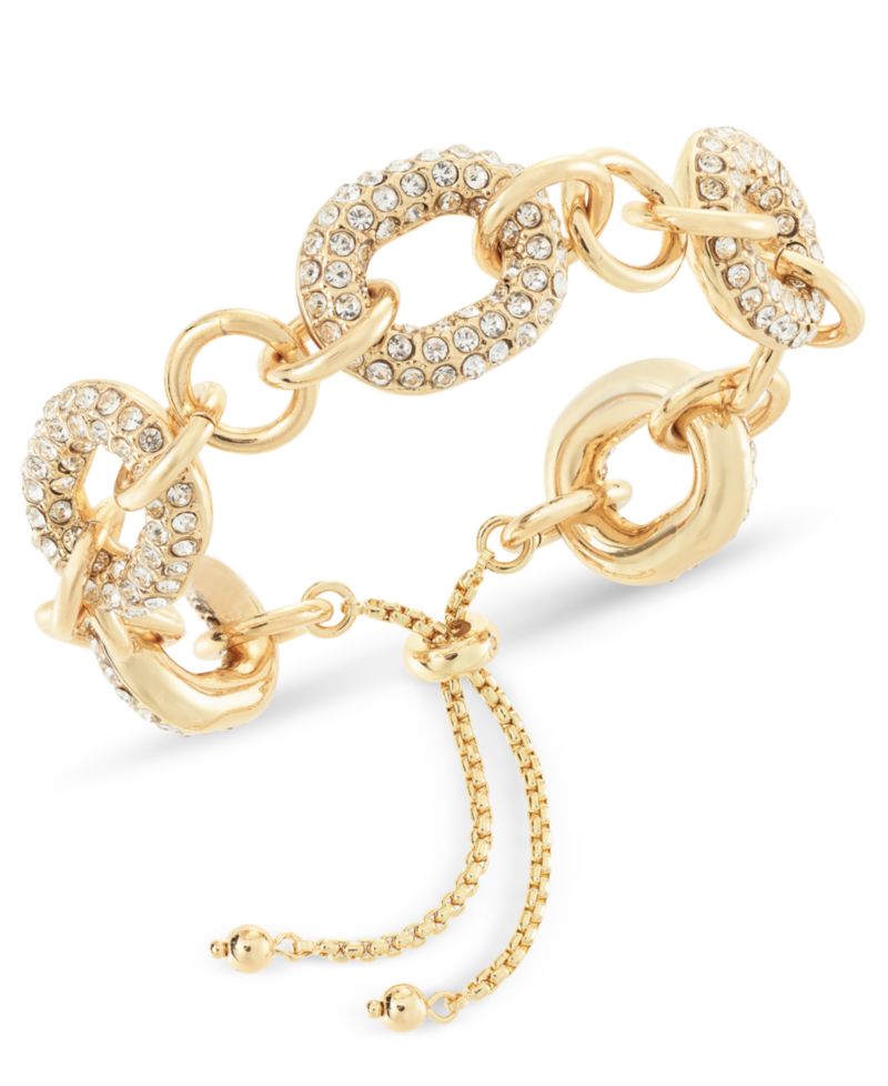 I.N.C. International Concept Pav&eacute; Chain Link Slider Bracelet