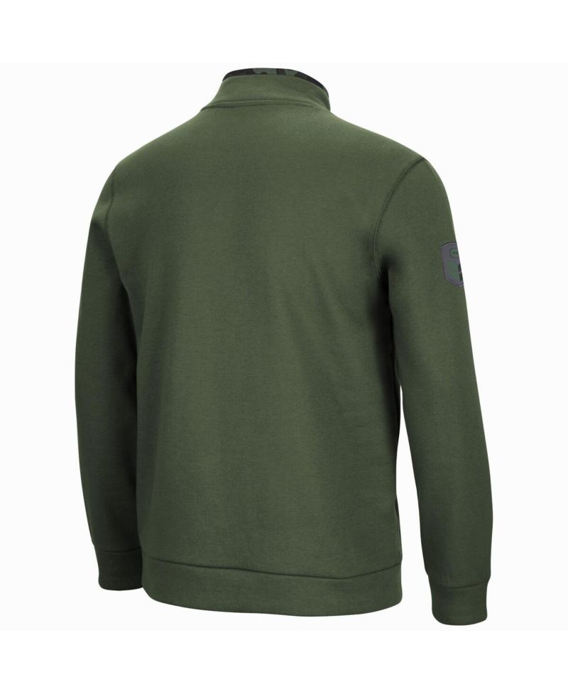 Men's Olive Kentucky Wildcats OHT Military-Inspired Appreciation Digital Camo Quarter-Snap Jacket