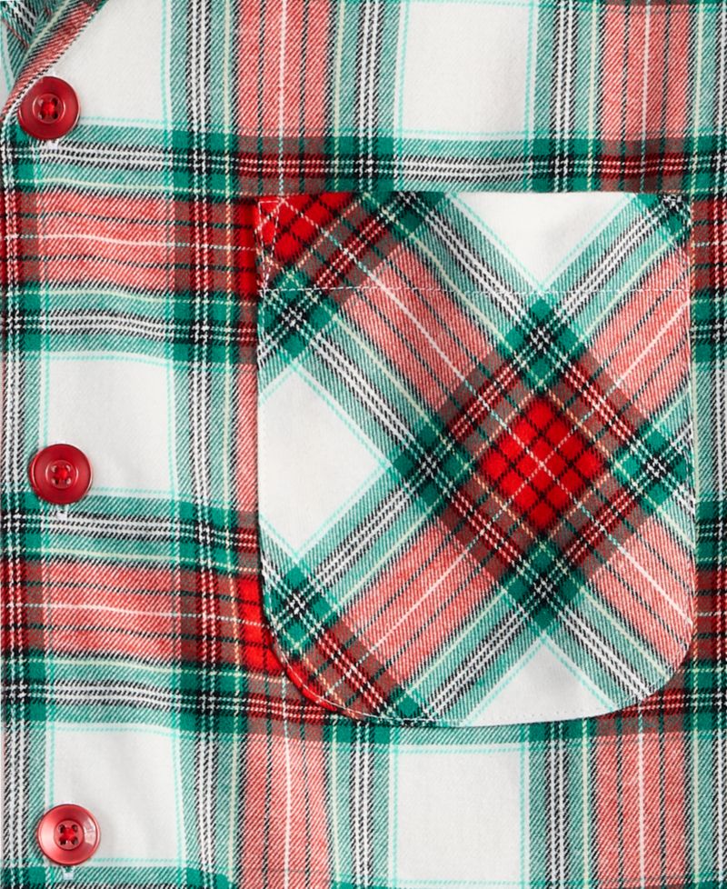 Men's Merry Plaid Notch Collar Matching Family Pajamas Set