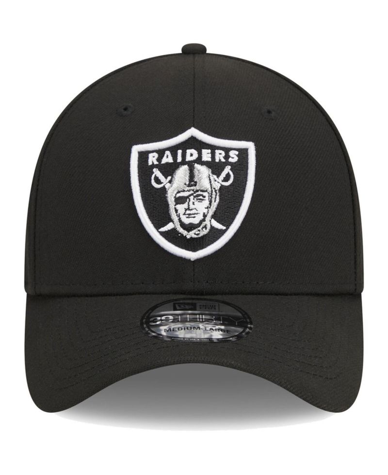 Men's Black Las Vegas Raiders Main 39THIRTY Flex Hat