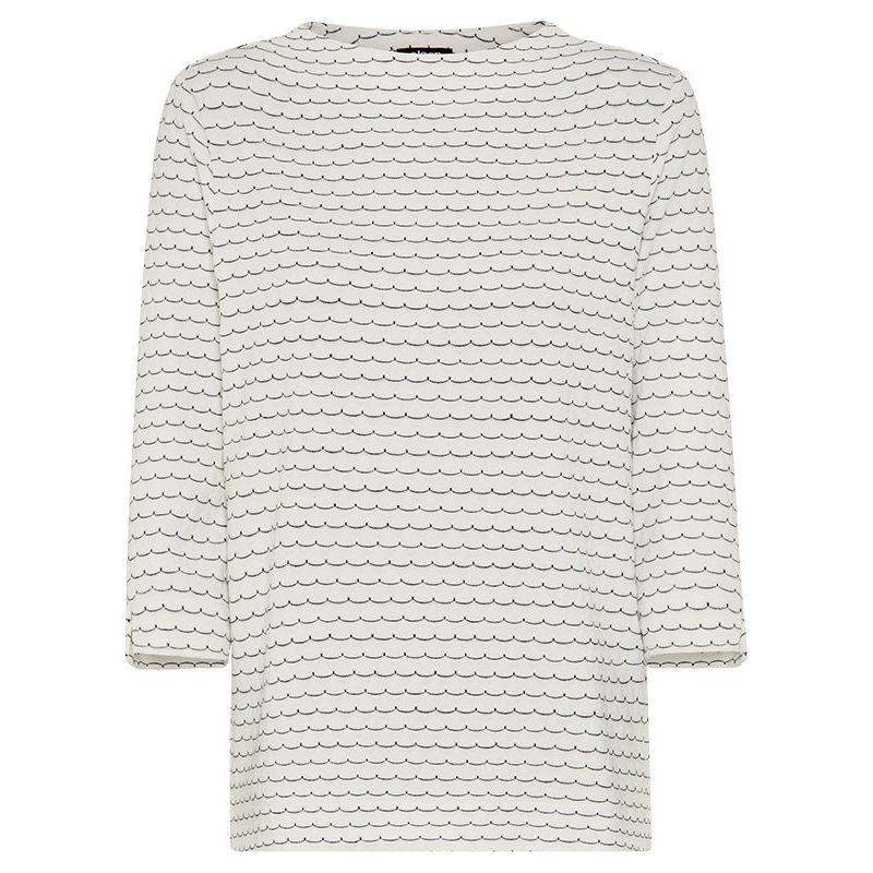 Women's Scallop Stripe Jersey Top
