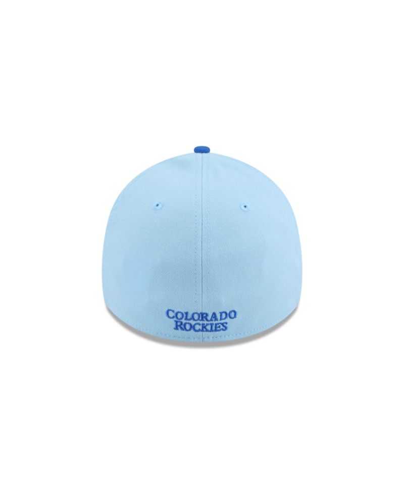 Men's Light Blue/Blue Colorado Rockies 2025 Fourth of July 39THIRTY Flex Hat
