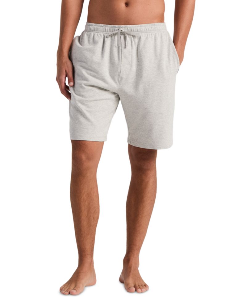 Men's French Terry Heathered Drawstring Waist Sleep Shorts